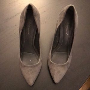 BCBGeneration Grey Suede Pumps Pointy Toe